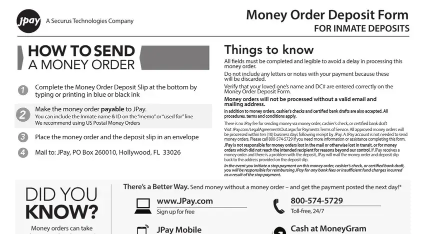 completing japay money order form fl stage 1