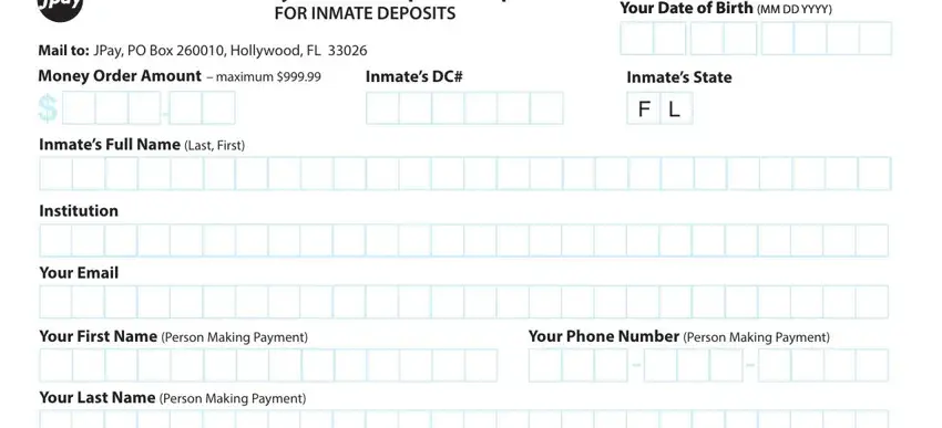 Completing japay money order form fl stage 2