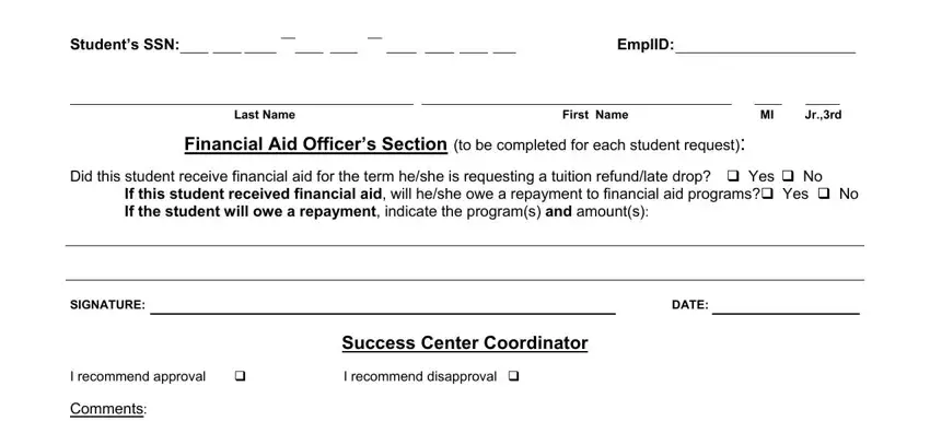 Filling in repayment step 2