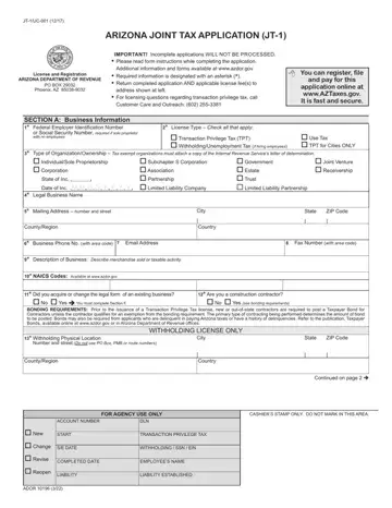 Jt 1 Arizona Tax Form Preview
