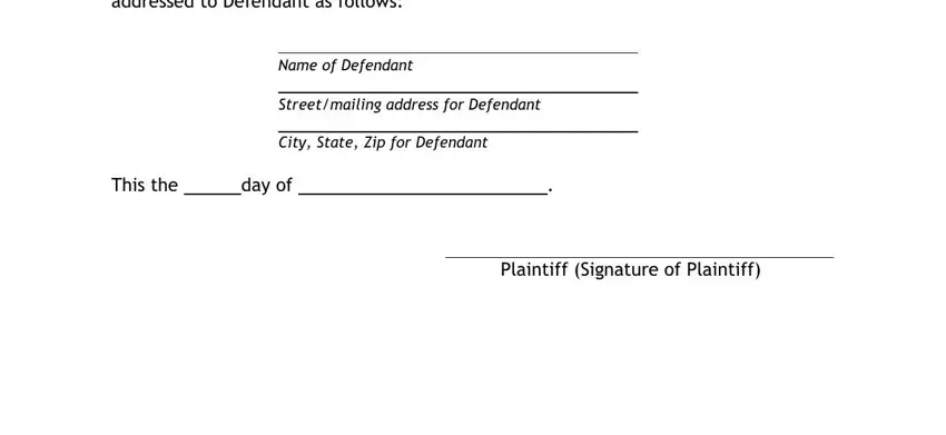 north carolina renewal of judgment I hereby certify that the, Name of Defendant, Streetmailing address for Defendant, City State Zip for Defendant, This the, day of, and Plaintiff Signature of Plaintiff blanks to complete