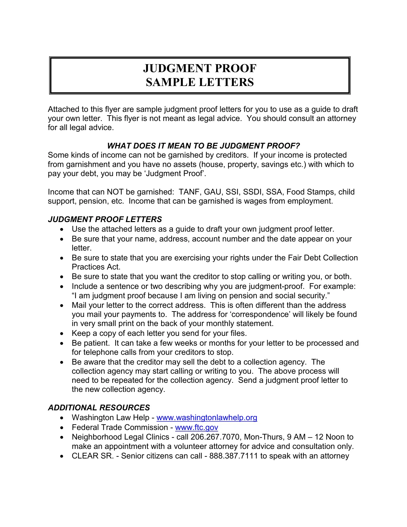 Judgement Proof Letter Form Fill Out Printable PDF Forms Online