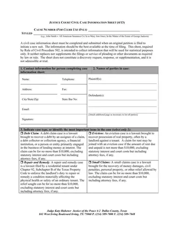 Justice Civil Case Information Sheet Form Preview