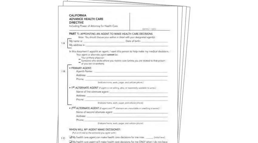 kaiser advanced directive fields to fill in