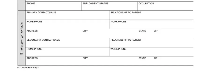 Entering details in kaiser work status report template step 2