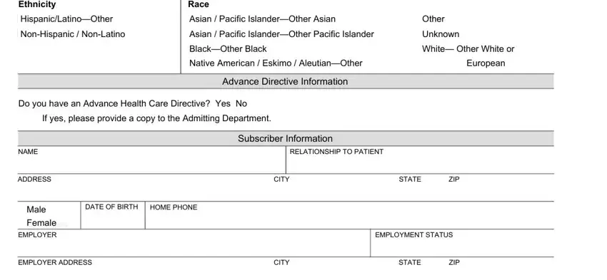 Filling in kaiser work status report template step 3