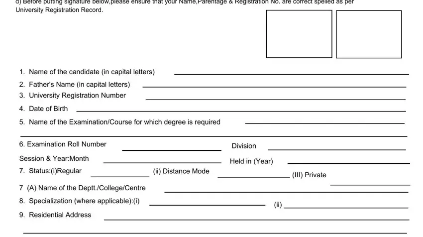kashmir university b ed degree certificate empty spaces to fill out