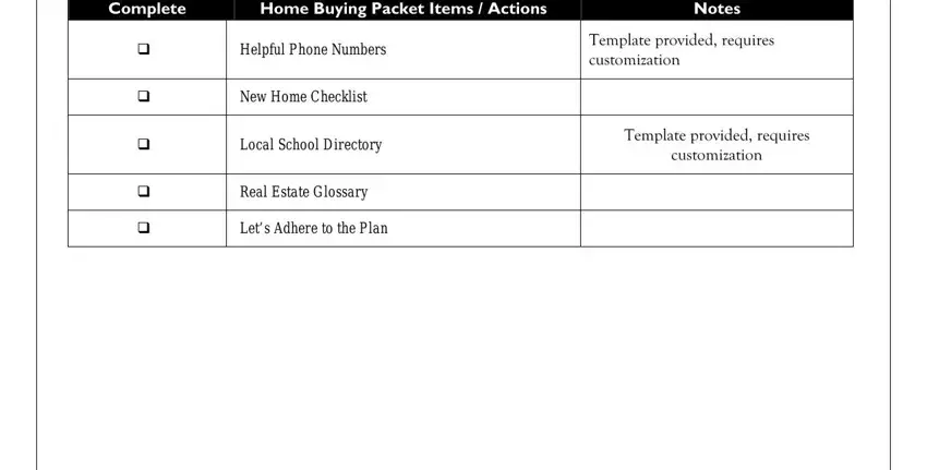 step 3 to filling out buyer presentation pdf