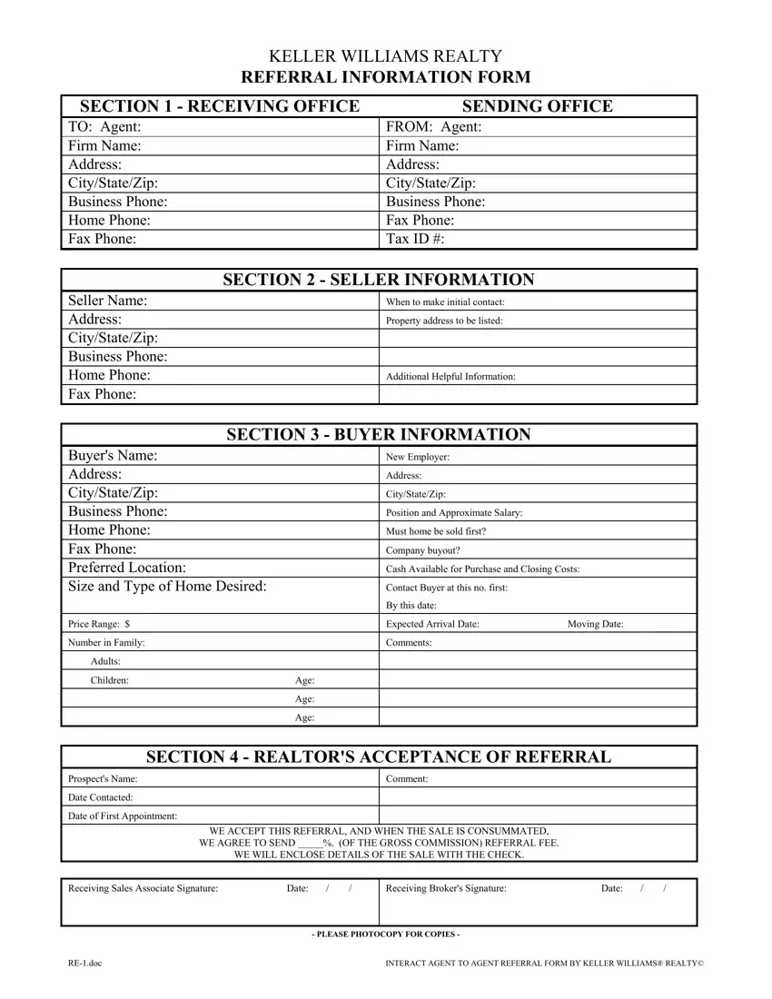 Keller Williams Form Fill Out Printable PDF Forms Online