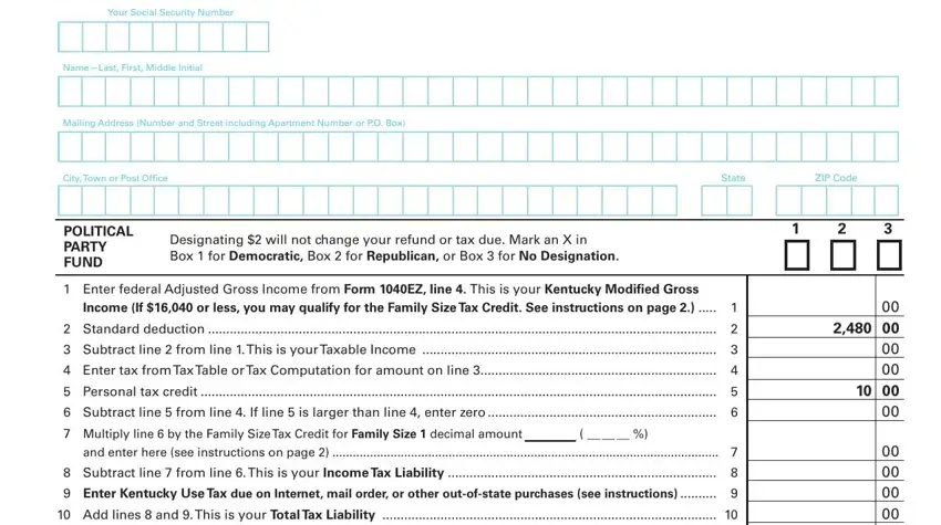 stage 1 to filling out 2011