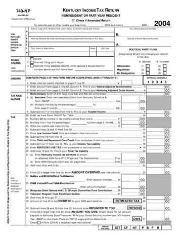 Kentucky Form 740 Np Preview