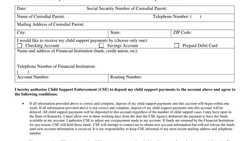 part 1 to filling in kentucky child support intake forms