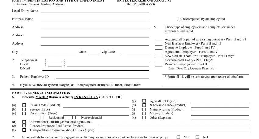 entering details in kentucky unemployment pay order form step 1