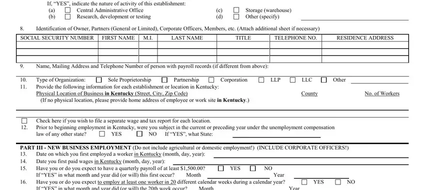 Filling in kentucky unemployment tax form stage 2