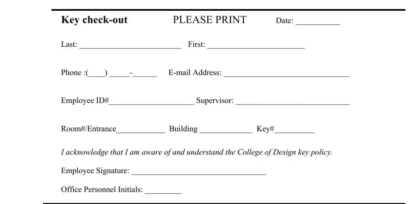 stage 1 to filling in key policy for employees template