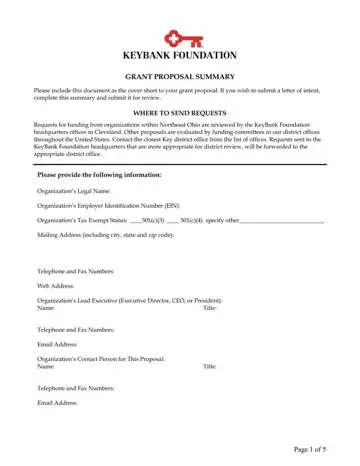 Keybank Grant Form Preview