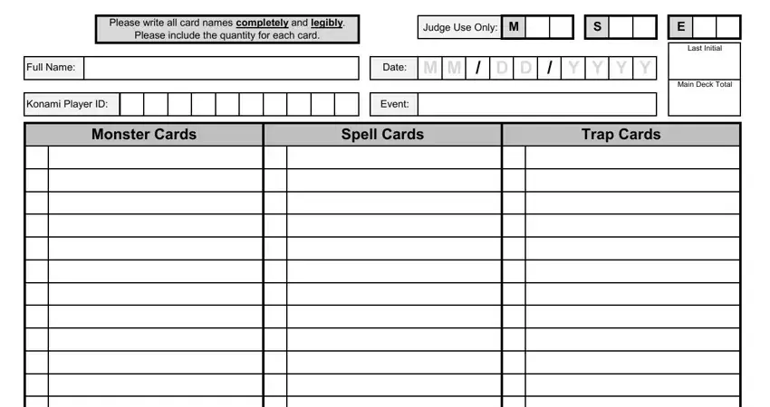 yugioh form online fields to fill out