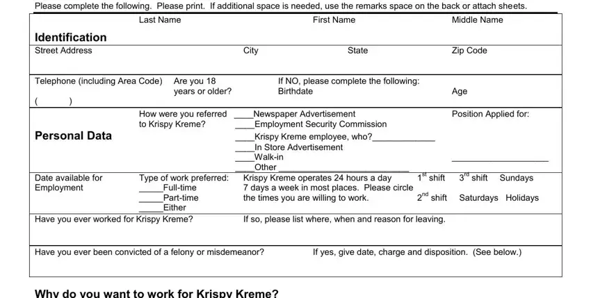  krispy kreme application blanks to consider