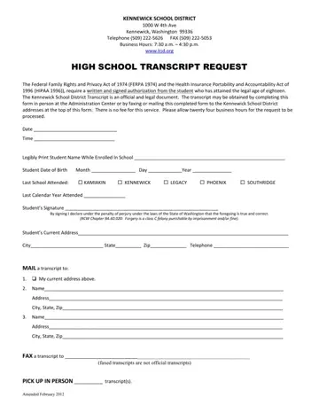 Ksd Transcript Request Form Preview