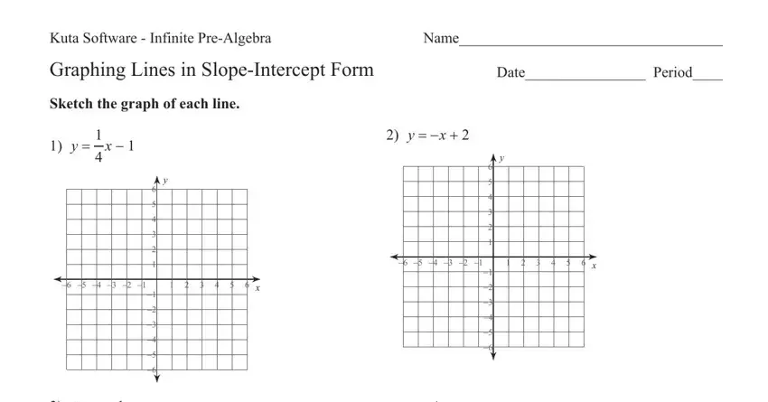 portion of fields in kuta software graphing lines in slope intercept form answers