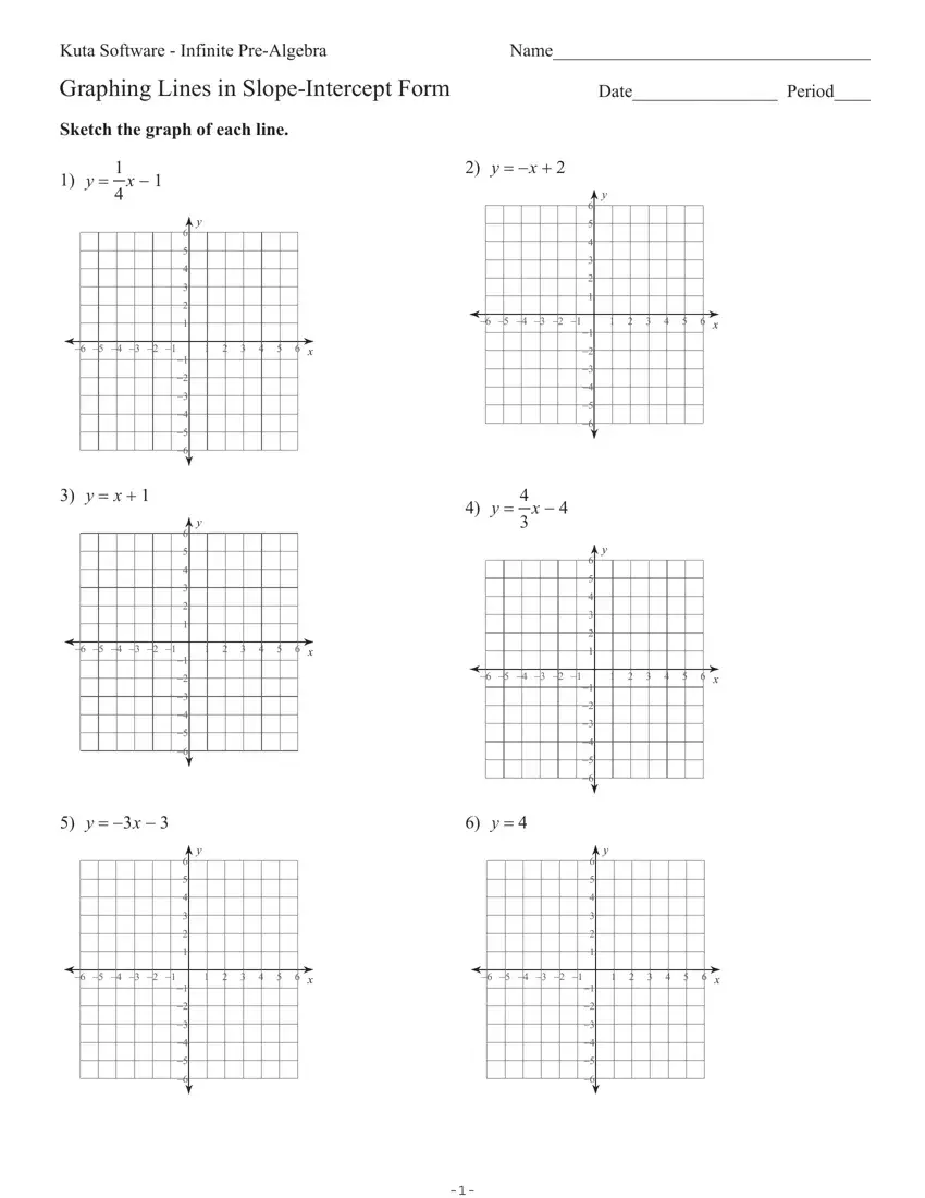 Kuta Software Infinite Pre Algebra Form first page preview