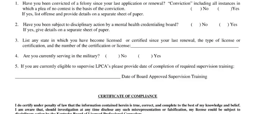 stage 3 to filling out lpcc license verification ky