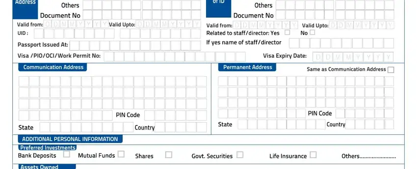 federal bank online kyc Valid from, UID, Passport Issued At, Visa PIOOCIWork Permit No, Communication Address, Valid Upto, Valid from, Valid Upto, Visa Expiry Date, Permanent Address, Same as Communication Address, PIN Code, PIN Code, and ADDITIONAL PERSONAL INFORMATION fields to complete