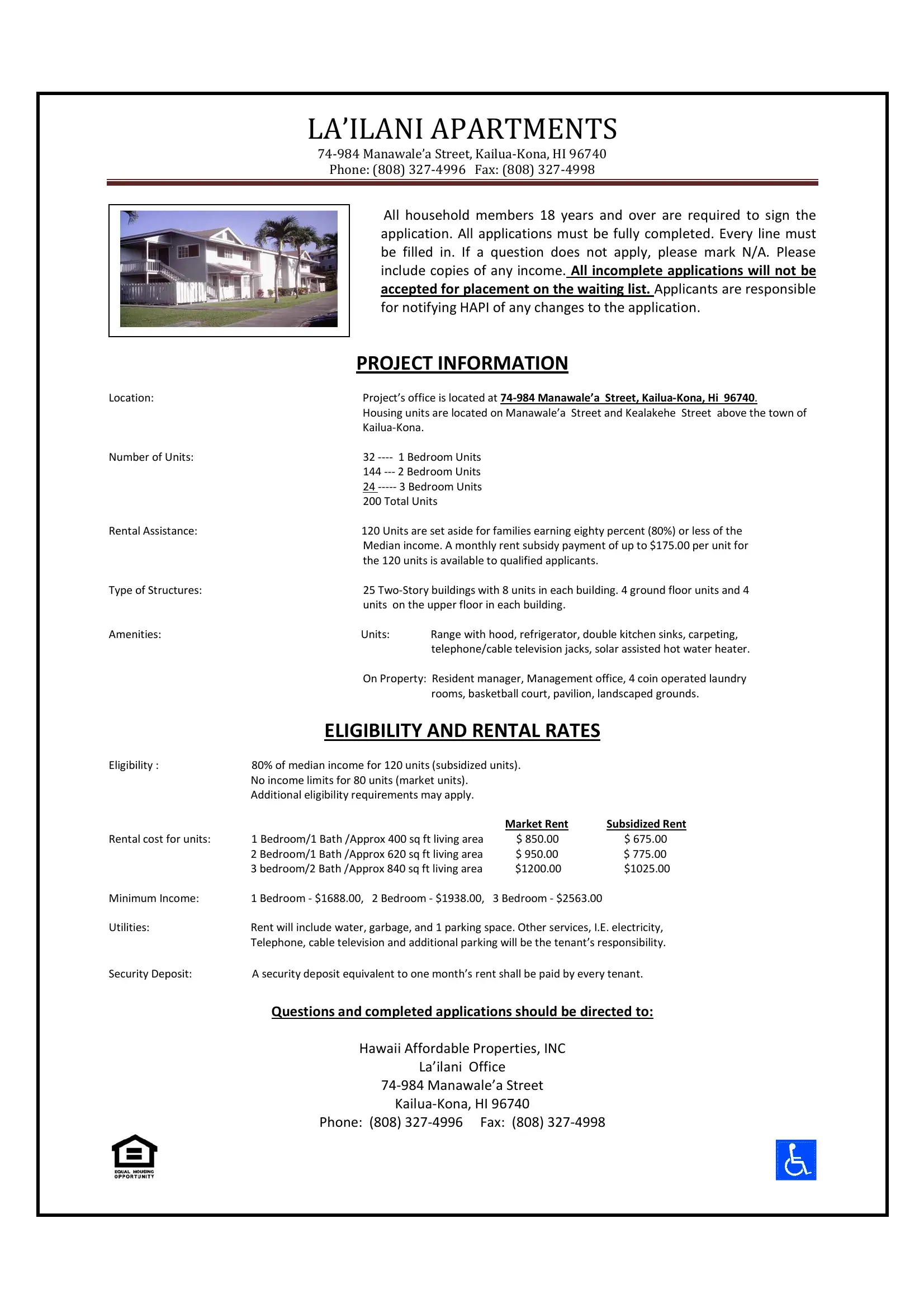Lailani Apartments Form Preview