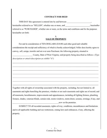 Land Contract Agreement Form Preview