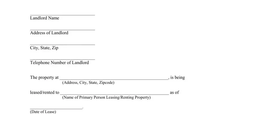 what is landlord statement empty spaces to consider