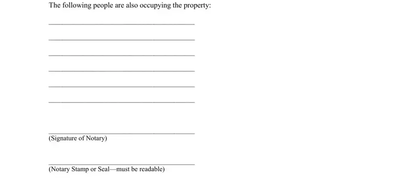 statement landlord The following people are also, Signature of Notary, and Notary Stamp or Sealmust be blanks to insert