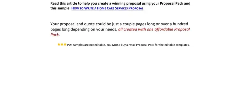 Entering details in landscape proposal sample part 2