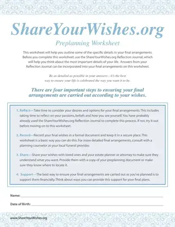 Last Wishes Document Form Preview