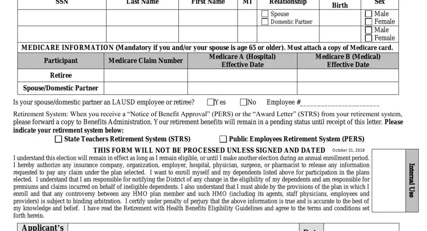 Filling in lausd hi22 form stage 2