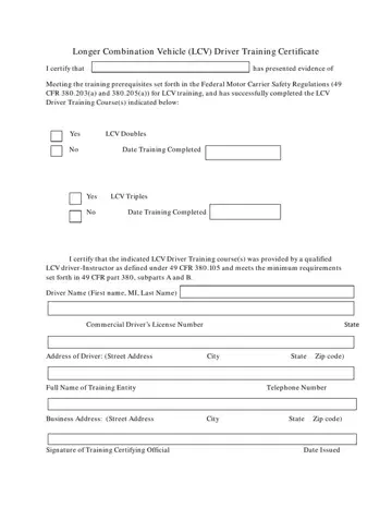 Lcv Certificate Form Preview