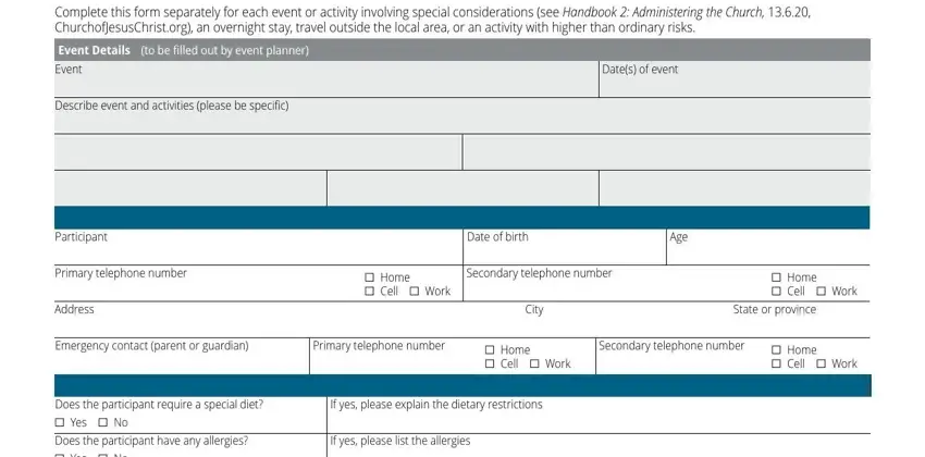 completing lds permission slip half sheet step 1