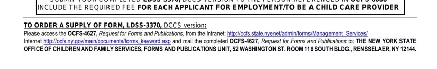 portion of blanks in ocfs scr form