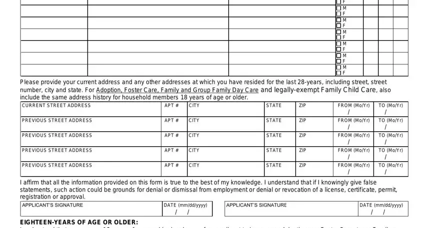 stage 3 to entering details in ocfs scr form