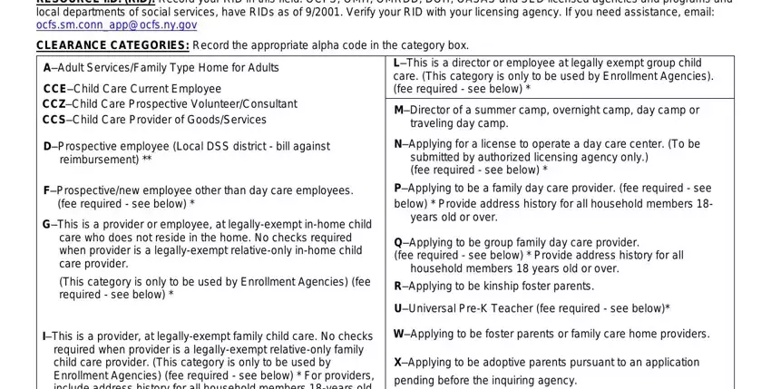 step 5 to filling out ocfs scr form