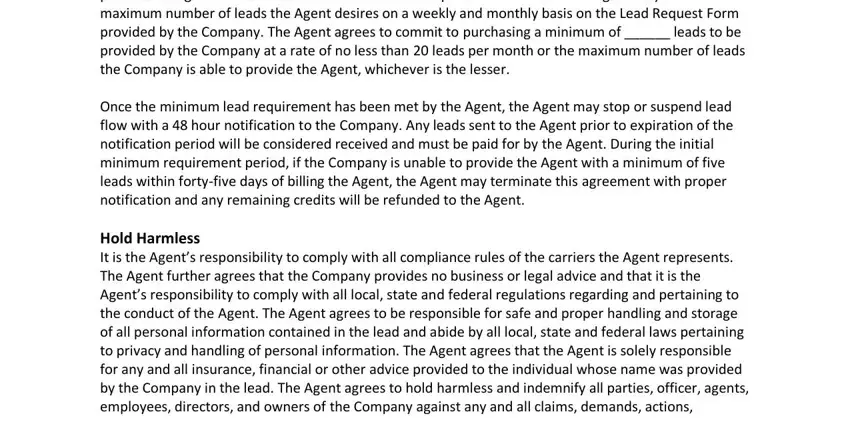 Filling in lead agreement download step 3