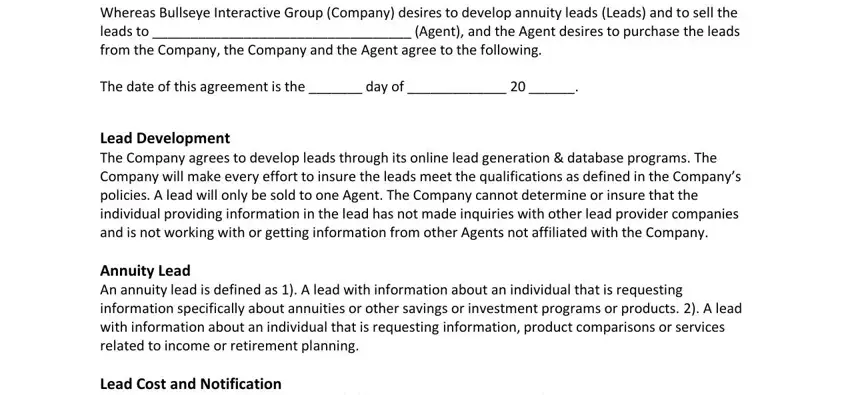 step 5 to completing lead generation agreement sample