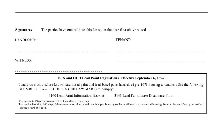 Entering details in landlord a 495 print stage 3
