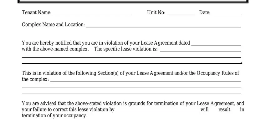 writing lease violation rules stage 1