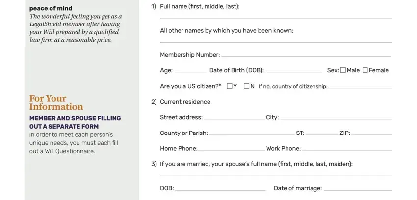 legal shield pdf will questionniare blanks to complete