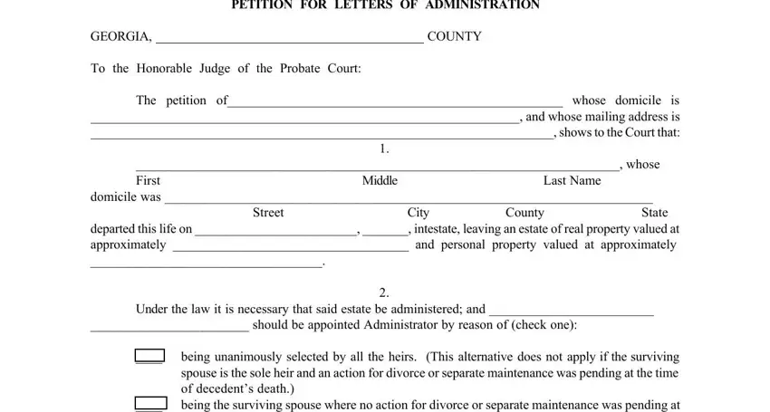 administration form empty fields to complete