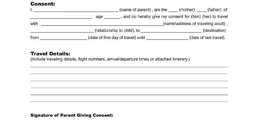 stage 1 to completing sample travel letter