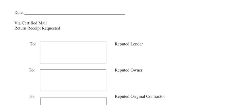 notice of intent to lien blanks to consider