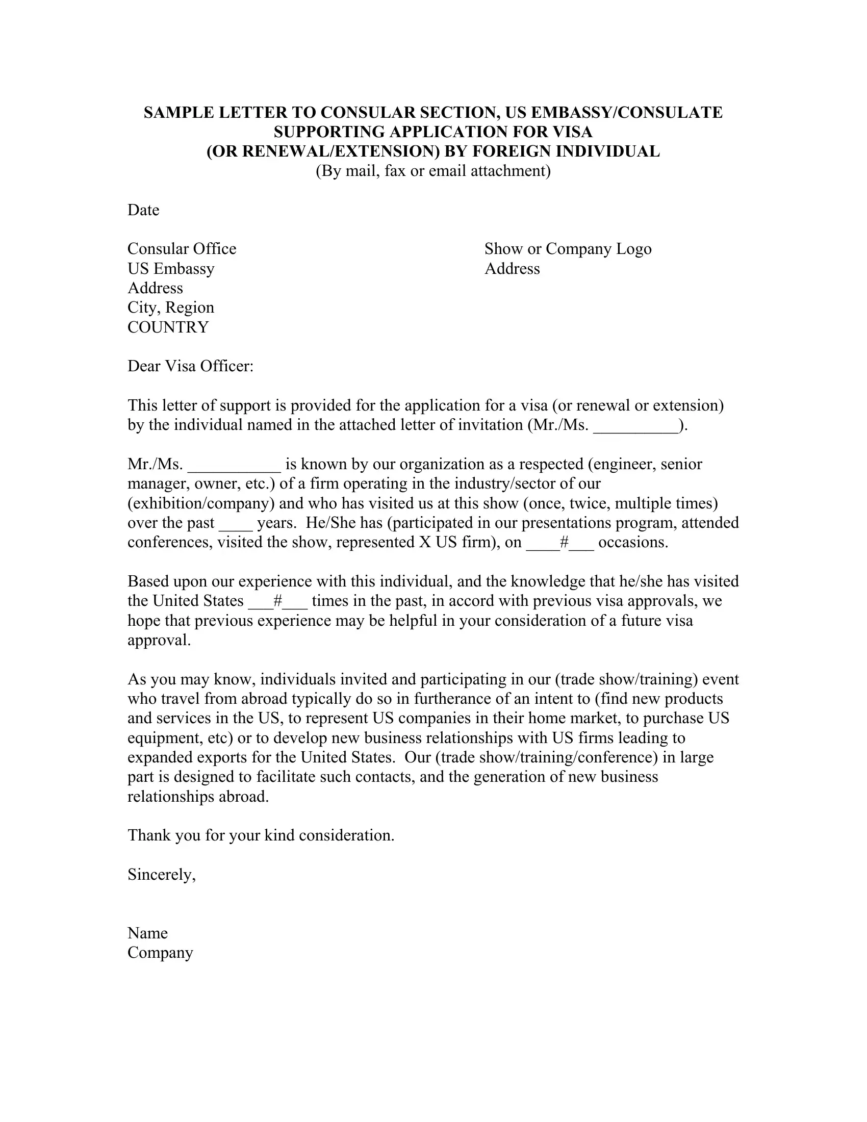 visa application letter to embassy pdf
