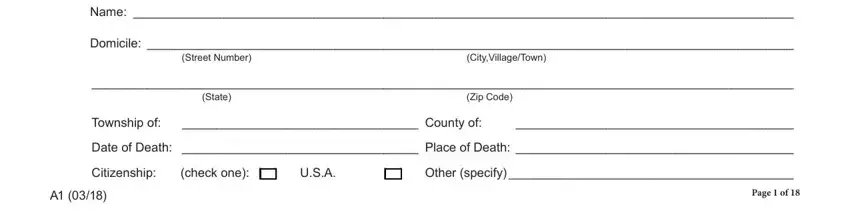 Completing a1professional forms step 3