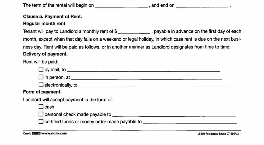 Filling out lf 310 residential lease part 2